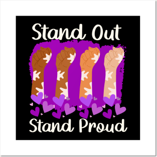 Vitiligo Awareness Stand Out Stand Proud Girls Womens Posters and Art